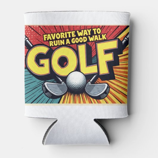 Schattigee golffavoriete manier om een goede wande blikjeskoeler (Voorkant)