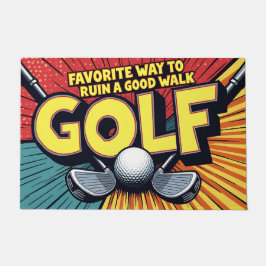 Schattigee golffavoriete manier om een goede wande deurmat