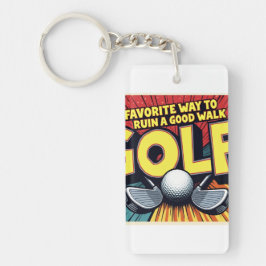 Schattigee golffavoriete manier om een goede wande sleutelhanger