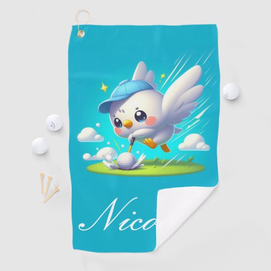 Schattigee Golfing Birdie Golfhanddoek (Insitu)