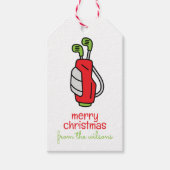 Schattigee golfkerst cadeaulabel (Voorkant)