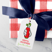 Schattigee golfkerst cadeaulabel