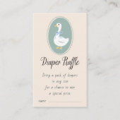 Schattigee Goose Baby shower Luier Raffle Enclosur Informatiekaartje (Voorkant)