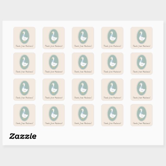 Schattigee  Goose Baby shower Stickers (Vel)