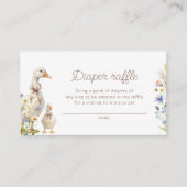 Schattigee Goose Boho Baby shower Luier Raffle Tic Informatiekaartje (Voorkant)