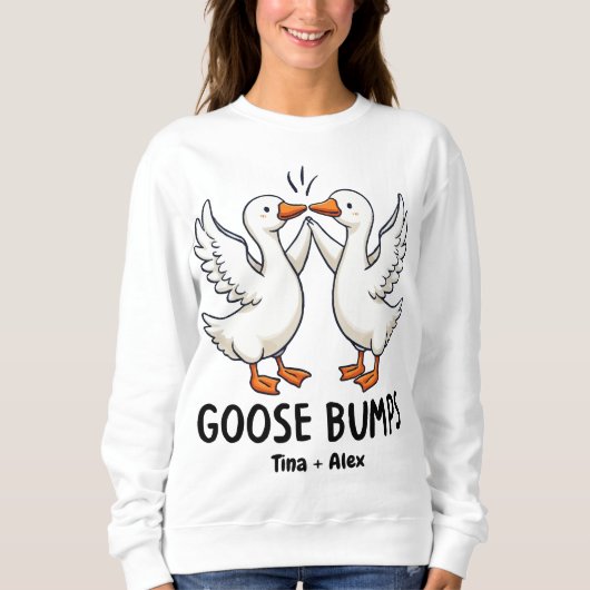 Schattigee Goose Bumps Funny Animal Pun Lover Trui (Voorkant)