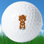 Schattigee Gopher Holding golfclub Golfballen