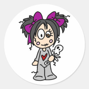 Schattigee Gothic Baby Ronde Sticker