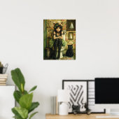 Schattigee Gothic Fairy Het dragen van Cat Ears op Poster (Thuiskantoor)