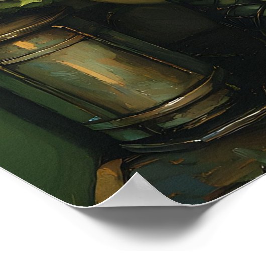 Schattigee Gothic Fairy Het dragen van Cat Ears op Poster (Hoek)