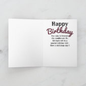 Schattigee gothic, gotisch meisje met verjaardagst kaart (Binnen)