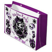 Schattigee Gothic Meisje Paarse & Zwarte Gotische  Groot Cadeauzakje (Voorkant Gekanteld)