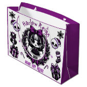 Schattigee Gothic Meisje Paarse & Zwarte Gotische  Groot Cadeauzakje (Achterkant Gekanteld)
