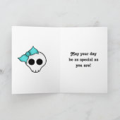 Schattigee gothic schedel verjaardag voor tween of kaart (Binnen)