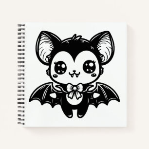 Schattigee Gothic Vampier Bat Spooky Kawaii Notitieboek