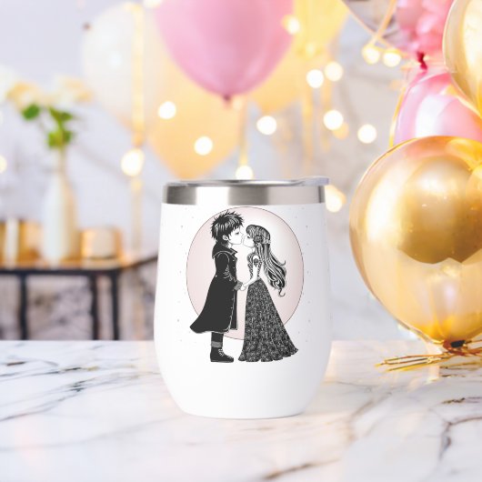 Schattigee Gotische Emo Kinder Kus Valentijnsdag (Vrijgezellenfeest)