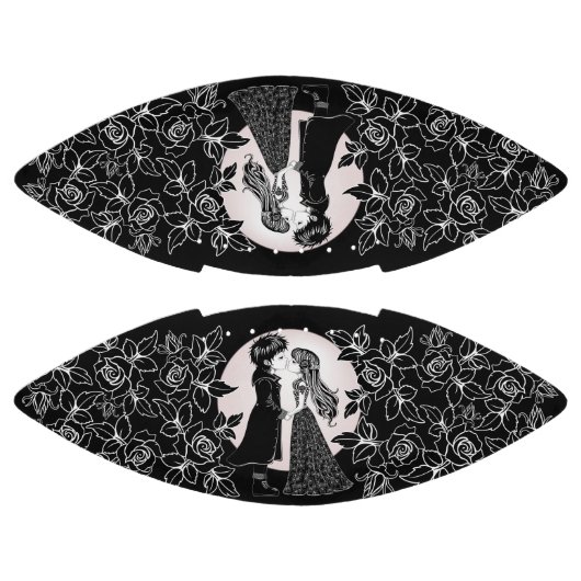 Schattigee Gotische Emo Kinder Kus Valentijnsdag American Football (Panelen)