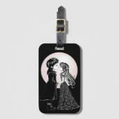 Schattigee Gotische Emo Kinder Kus Valentijnsdag Bagagelabel (Voorkant (verticaal))