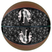 Schattigee Gotische Emo Kinder Kus Valentijnsdag Basketbal (Voorkant)