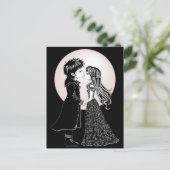 Schattigee Gotische Emo Kinder Kus Valentijnsdag Briefkaart (Staand voorkant)