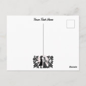 Schattigee Gotische Emo Kinder Kus Valentijnsdag Briefkaart (Achterkant)