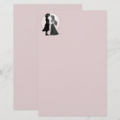 Schattigee Gotische Emo Kinder Kus Valentijnsdag Briefpapier (Voorkant / Achterkant)