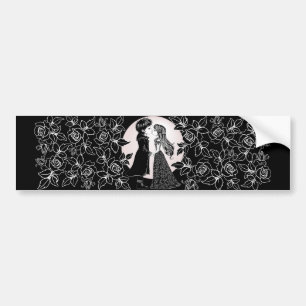 Schattigee Gotische Emo Kinder Kus Valentijnsdag Bumpersticker