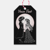 Schattigee Gotische Emo Kinder Kus Valentijnsdag Cadeaulabel (Voorkant)