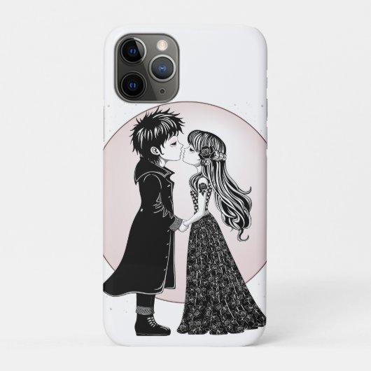 Schattigee Gotische Emo Kinder Kus Valentijnsdag Case-Mate iPhone Case (Achterkant)