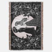 Schattigee Gotische Emo Kinder Kus Valentijnsdag Deken (Voorkant Verticaal)