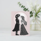 Schattigee Gotische Emo Kinder Kus Valentijnsdag Feestdagenkaart (Staand voorkant)