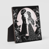 Schattigee Gotische Emo Kinder Kus Valentijnsdag Fotoplaat (Voorkant)