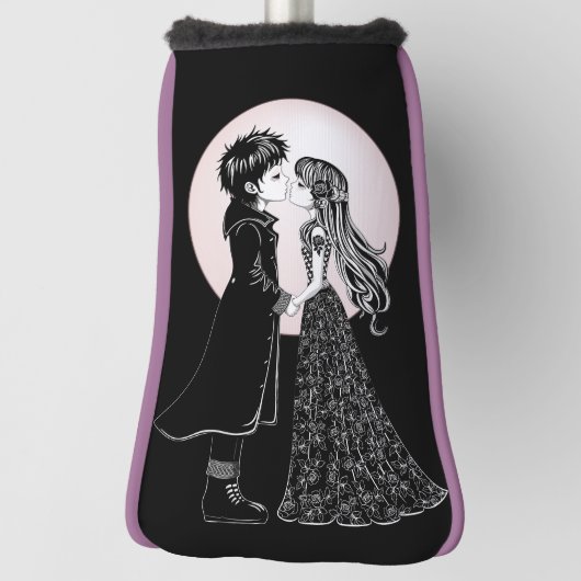 Schattigee Gotische Emo Kinder Kus Valentijnsdag Golfheadcover (Draai 90)