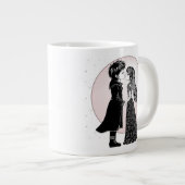 Schattigee Gotische Emo Kinder Kus Valentijnsdag Grote Koffiekop (Voorkant rechts)