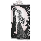 Schattigee Gotische Emo Kinder Kus Valentijnsdag Heupfles (Links)