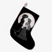 Schattigee Gotische Emo Kinder Kus Valentijnsdag Kleine Kerstsok (Voorkant (Hangend))