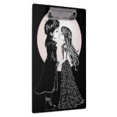 Schattigee Gotische Emo Kinder Kus Valentijnsdag Klembord (Rechts)