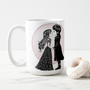 Schattigee Gotische Emo Kinder Kus Valentijnsdag Koffiemok