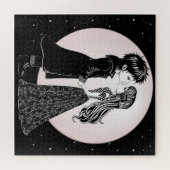 Schattigee Gotische Emo Kinder Kus Valentijnsdag Legpuzzel (Horizontaal)