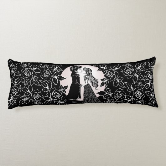 Schattigee Gotische Emo Kinder Kus Valentijnsdag Lichaamskussen (Achterkant)