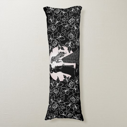 Schattigee Gotische Emo Kinder Kus Valentijnsdag Lichaamskussen (Voorkant Verticaal)