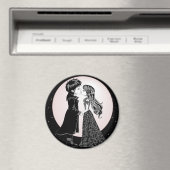 Schattigee Gotische Emo Kinder Kus Valentijnsdag Magneet (Insitu (Vaatwasser))