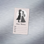 Schattigee Gotische Emo Kinder Kus Valentijnsdag Magnetisch Visitekaartje (Voorbeeld)