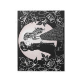 Schattigee Gotische Emo Kinder Kus Valentijnsdag Notitieblok (Linkerzijde)