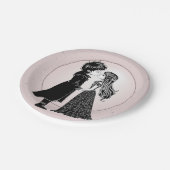 Schattigee Gotische Emo Kinder Kus Valentijnsdag Papieren Bordje (Gekanteld)