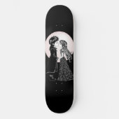 Schattigee Gotische Emo Kinder Kus Valentijnsdag Persoonlijk Skateboard (Voorkant)
