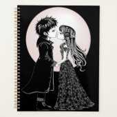 Schattigee Gotische Emo Kinder Kus Valentijnsdag Planner (Voorkant)