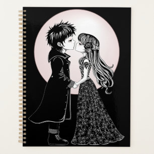 Schattigee Gotische Emo Kinder Kus Valentijnsdag Planner