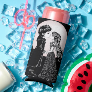 Schattigee Gotische Emo Kinder Kus Valentijnsdag Seltzer Blikjeskoeler