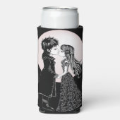 Schattigee Gotische Emo Kinder Kus Valentijnsdag Seltzer Blikjeskoeler (Seltzer Voorkant)